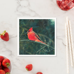 Serviette En Papier Le Cardinal d'hiver de Snowstorm - Enhanced