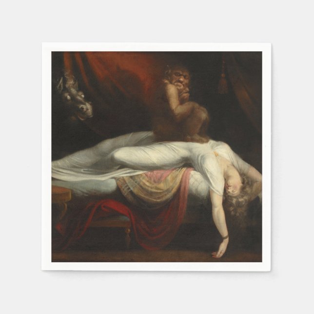 Serviette En Papier Le cauchemar (par Henry Fuseli) (Devant)