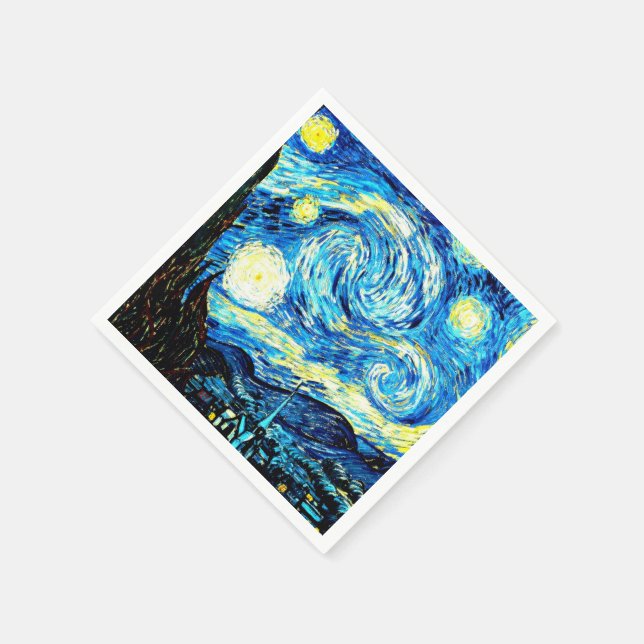 Serviette En Papier Le célèbre tableau de Van Gogh, Starry Night (Coin)