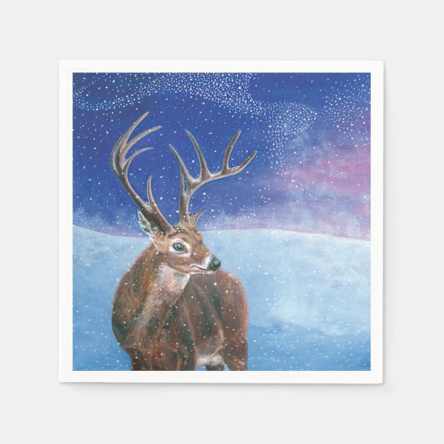 Serviette En Papier Le cerf rouge (Cervus elaphus) (Devant)