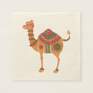 Serviette En Papier Le chameau ethnique