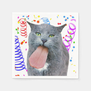 Serviette En Papier Le Chat De Fête A Ta Langue ?