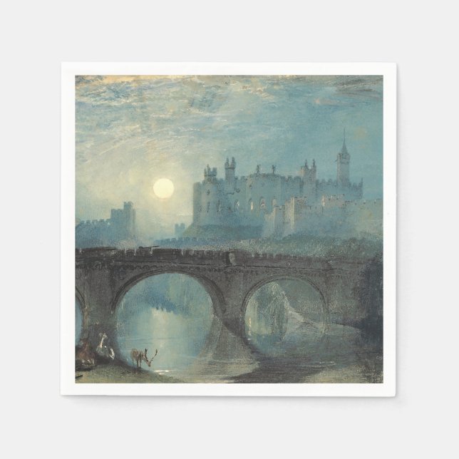 Serviette En Papier Le château William Turner Alnwick (Devant)