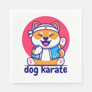 Serviette En Papier le chien connaît le karaté