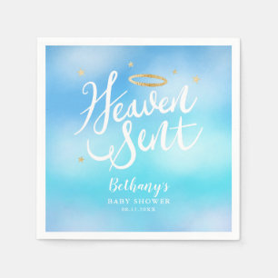 Serviette En Papier Le ciel a envoyé l'élégant Baby shower du ciel
