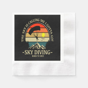 Serviette En Papier Le ciel m'appelle, je dois aller faire du parachut