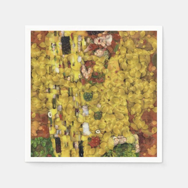 Serviette En Papier Le Citron Baiser Légumes Découpage Spoof Art (Devant)