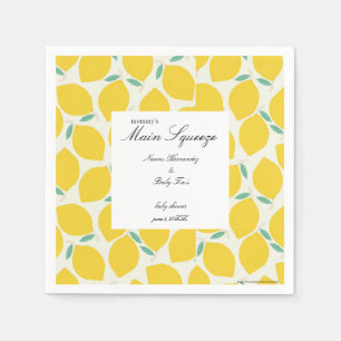 Serviette En Papier Le citron préféré de Maman pour une Baby Shower