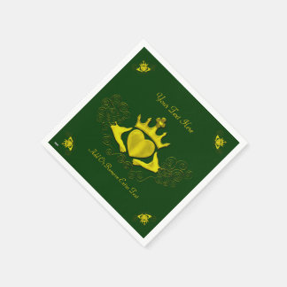 Serviette En Papier Le Claddagh (Or)
