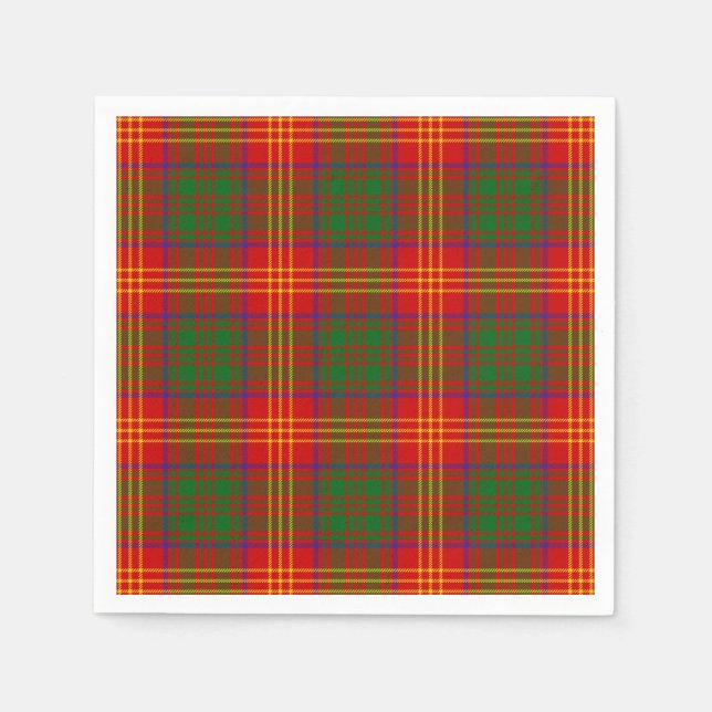 Serviette En Papier Le clan brûle le tartan (Devant)