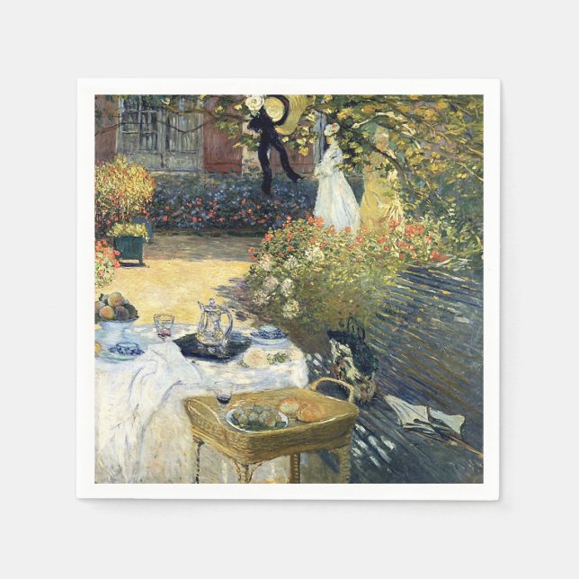 Serviette En Papier Le déjeuner Claude Monet    (Devant)