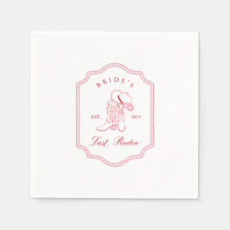 Serviette En Papier Le Dernier rodéo de la mariée