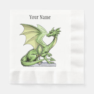 Serviette En Papier Le dragon de pierre de naissance d’août : Peridot