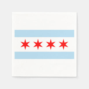Serviette En Papier Le drapeau de Chicago