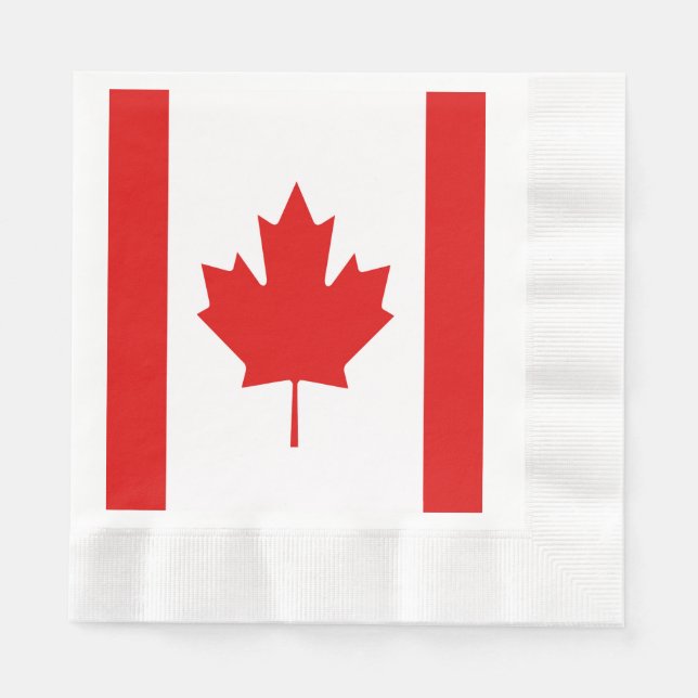 Serviette En Papier Le drapeau de la Feuille d'érable du Canada (Devant)