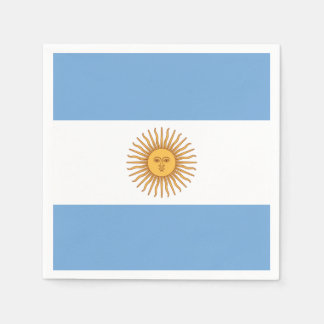 Serviette En Papier Le drapeau de l'Argentine avec le soleil de mai