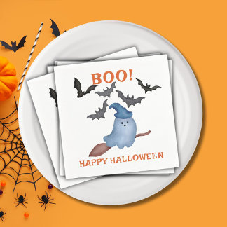 Serviette En Papier Le Éffrayant Boo Ghost et Bats Kids Halloween Part