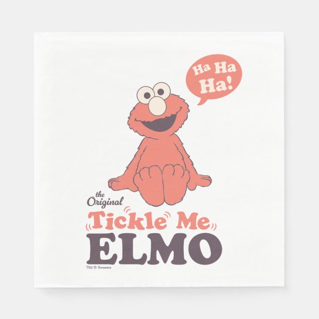 Serviette En Papier Le Elmo Original qui me Chatouille (Devant)