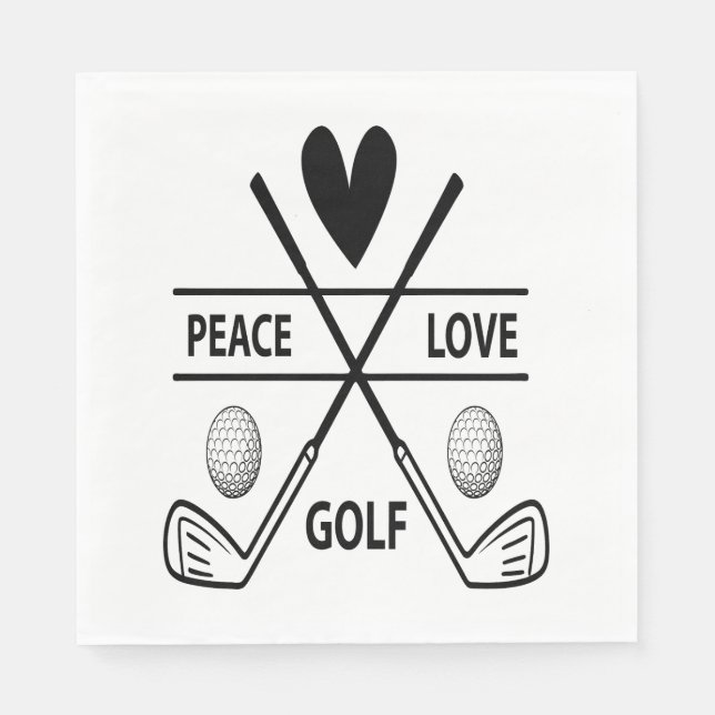 SERVIETTE EN PAPIER LE GOLF D'AMOUR DE PAIX (Devant)