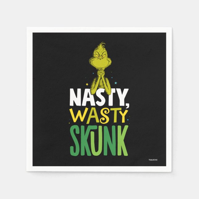 Serviette En Papier Le Grinch | Nasty Wasty Skunk (Devant)