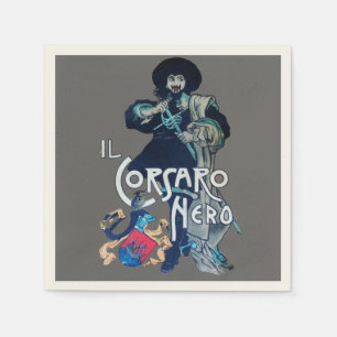 Serviette En Papier Le gris NOIR CORSAIR