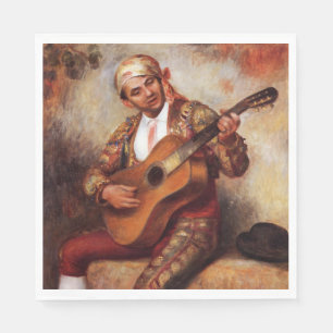 Serviette En Papier Le guitariste espagnol (par Pierre-August Renoir)