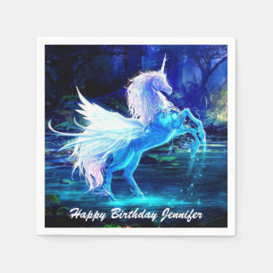 Serviette En Papier Le Imaginaire du Pegasus à la lumière de la lune
