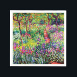 Serviette En Papier Le jardin d'Iris à Giverny par Claude Monet<br><div class="desc">S'il vous plaît visitez mon magasin pour un design plus intéressant et plus de choix de couleurs. => zazzle.com/iwheels*</div>