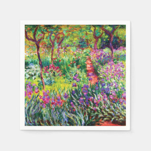Serviette En Papier Le jardin d'Iris à Giverny par Claude Monet