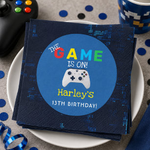Serviette En Papier Le jeu est lancé ! Anniversaire de jeu vidéo photo