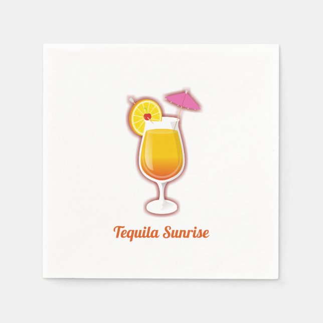 Serviette En Papier Le lever du soleil de Tequila (Devant)