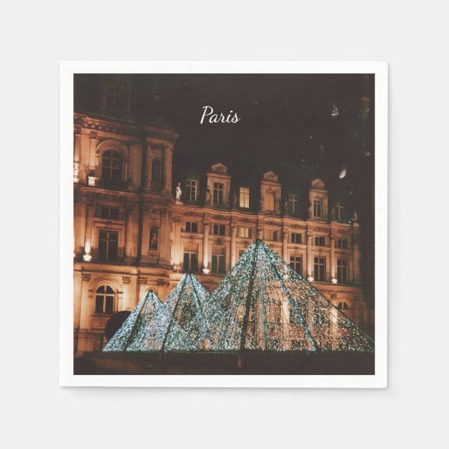 Serviette En Papier Le Louvre, Paris, France (Devant)