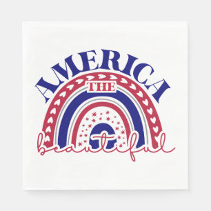 Serviette En Papier Le magnifique arc-en-ciel américain