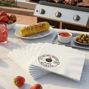 Serviette En Papier Le Maître du Grill Année de Création Nom Flamme