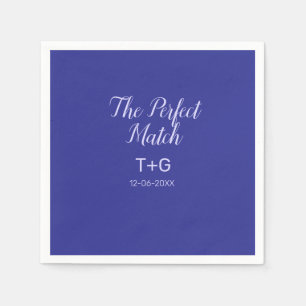 Serviette En Papier Le mariage parfait royal bleu luxe ajouter couple