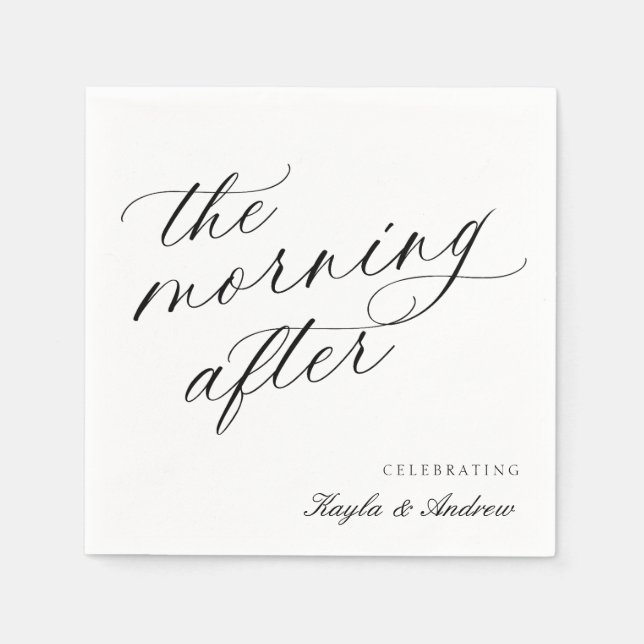 Serviette En Papier Le matin après le Mariage Brunch Napkins (Devant)
