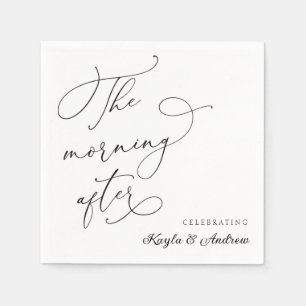 Serviette En Papier Le matin après le Mariage Brunch Napkins