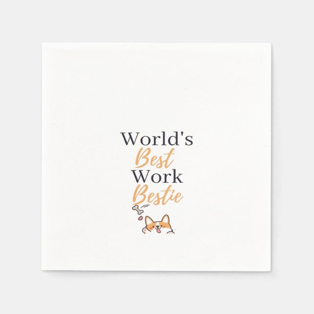 Serviette En Papier Le Meilleur Coworker Du Monde Graphique (Devant)