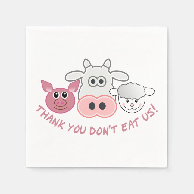Serviette En Papier Le Merci ne nous mange pas (Devant)
