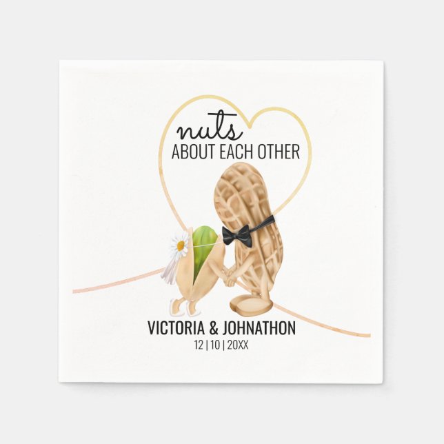 Serviette En Papier Le Mix Nuts Parfait Drôle | Traitement Mariage (Devant)