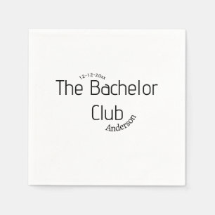 Serviette En Papier le nom de club de célibataire année élégant tendan