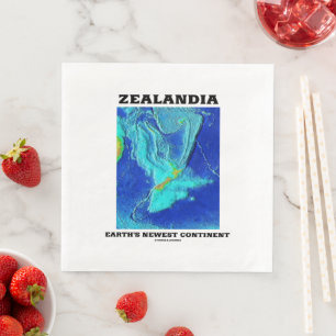 Serviette En Papier Le nouveau continent de la Terre de Zealandia