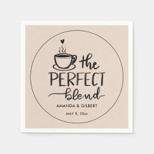 Serviette En Papier Le parfait mélange Script Kraft Mariage papier Nap