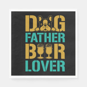 Serviette En Papier Le père de chien Beer Lover