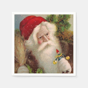 Serviette En Papier Le père noël vintage 9