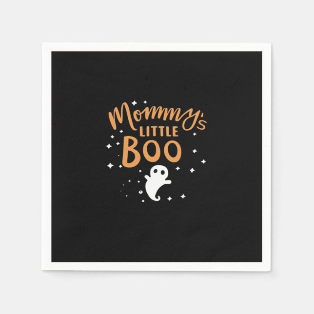 Serviette En Papier Le petit garçon de maman - Happy Halloween (Devant)