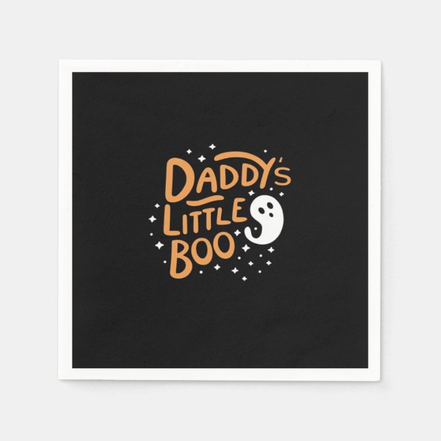 Serviette En Papier Le petit garçon de papa, Happy Halloween (Devant)