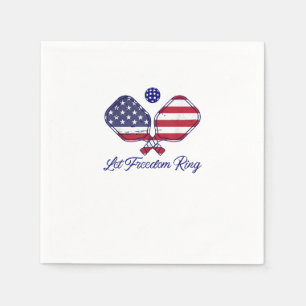 Serviette En Papier Le Pickleball Patriotique laisse la liberté 4 juil