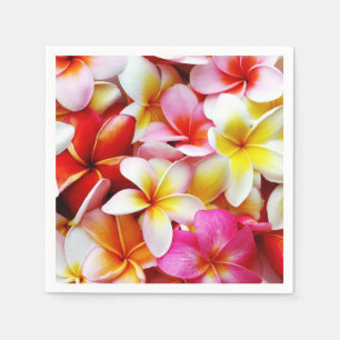Serviette En Papier Le Plumeria fleurit le Frangipani hawaïen floral