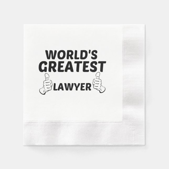 SERVIETTE EN PAPIER LE PLUS GRAND MONDE D'AVOCATS (Devant)